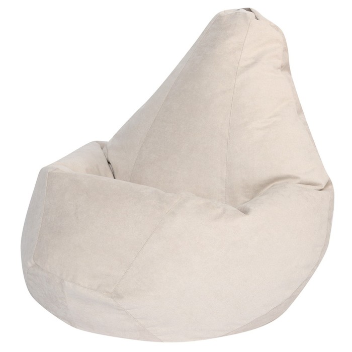 фото Кресло-мешок «груша», велюр, размер 3xl, цвет светло-бежевый dreambag