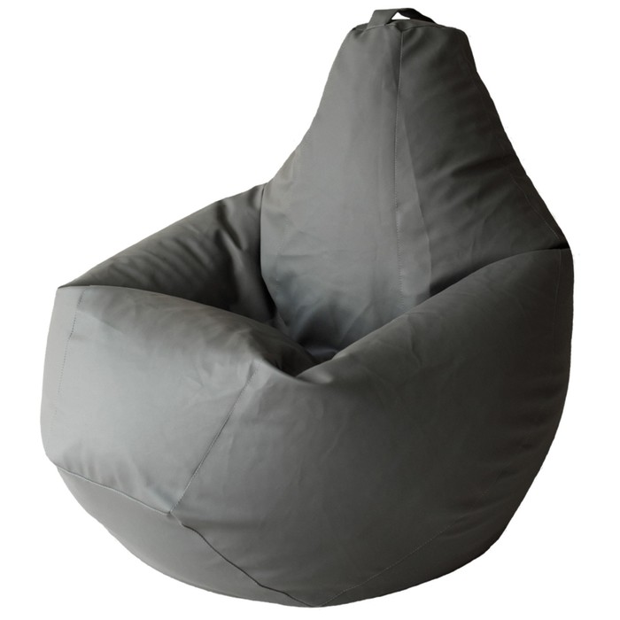 Кресло-мешок «Груша», экокожа, размер L, цвет серый