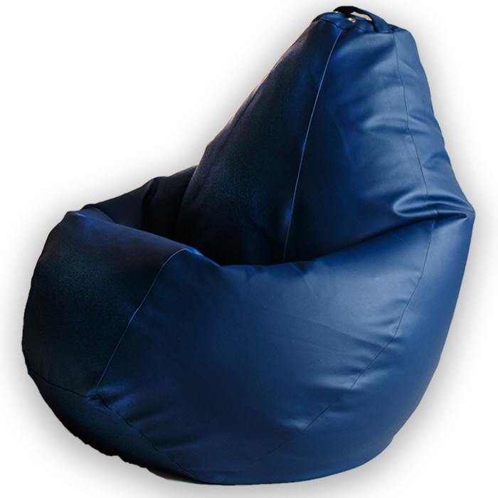мягкие кресла пазитифчик мешок груша экокожа 110х85 Кресло-мешок «Груша», экокожа, размер L, цвет синий