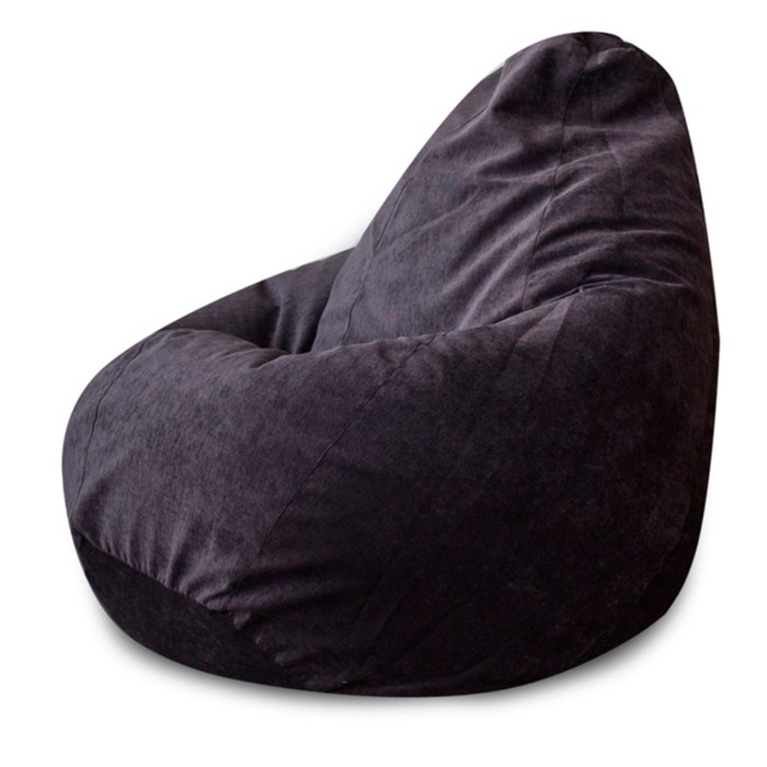 фото Кресло-мешок «груша», микровельвет, размер хl, цвет тёмно-серый dreambag