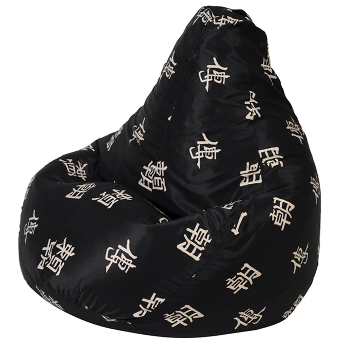фото Кресло-мешок «груша» «дракон», размер 3хl, цвет чёрный dreambag