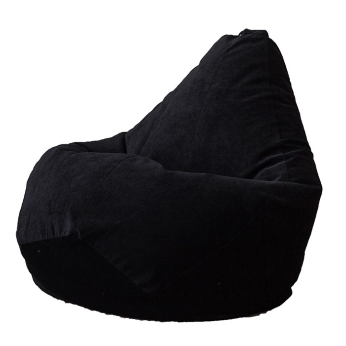 фото Кресло-мешок «груша», микровельвет, размер l, цвет чёрный dreambag