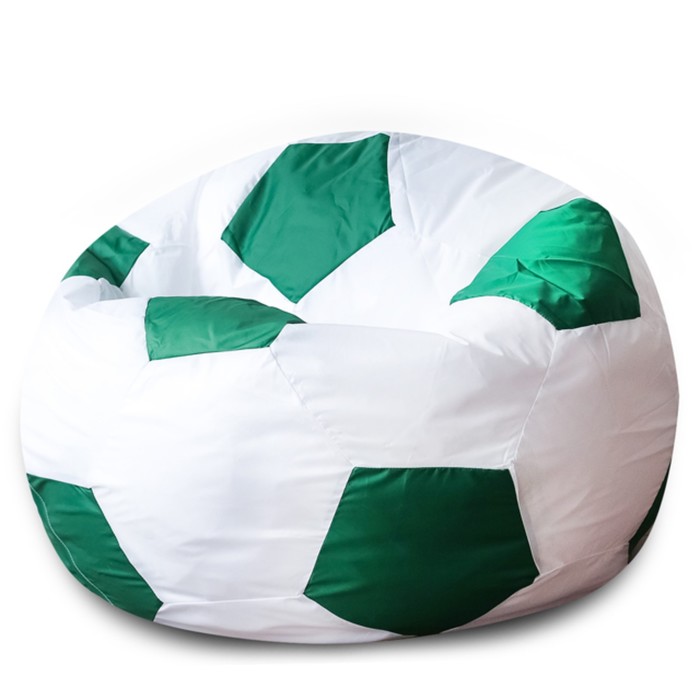 Кресло «Мяч», оксфорд, цвет белый/зелёный