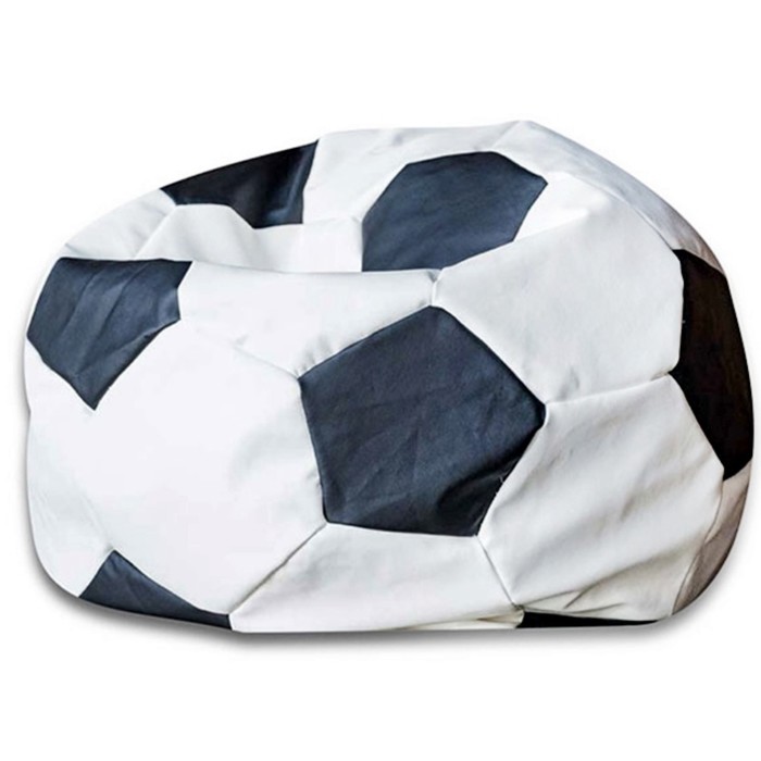 фото Кресло «мяч», экокожа, цвет белый/чёрный dreambag