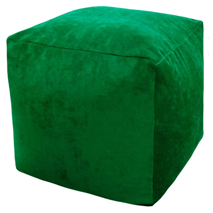 Пуфик «Куб» микровельвет, цвет зелёный