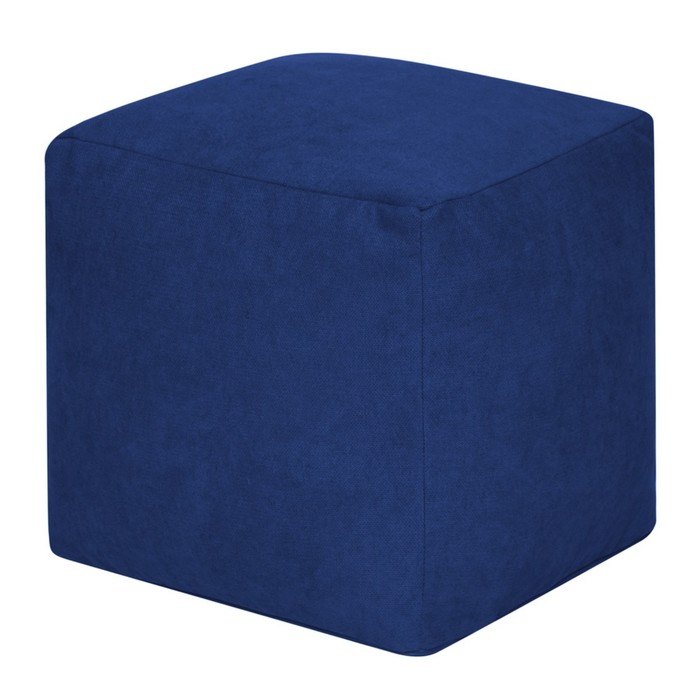 Пуфик «Куб», велюр, цвет синий пуфик куб велюр цвет серый