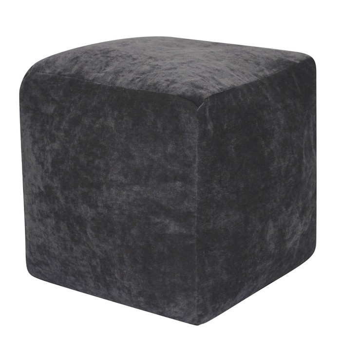 Пуфик «Куб», микровельвет, цвет тёмно-серый пуфик куб велюр цвет серый