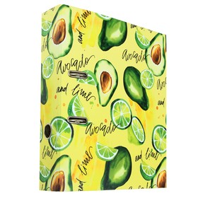 

Папка-регистратор А4 75мм deVENTE Avocado and Lime", картон, собр, цв печ, запеч форз