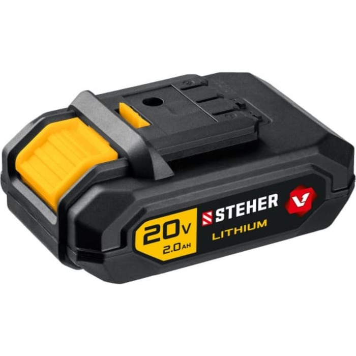 Аккумулятор STEHER V1-20-2, 20 В, 2 Ач, Li-Ion аккумулятор steher v1 20 4 4 ач 20 вольт защита от перегрева