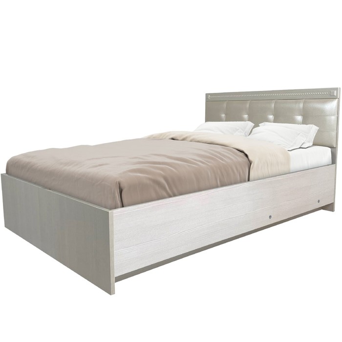 Кровать с ПМ «Азалия № 1200», 1200 × 2000 мм, цвет бодега белый