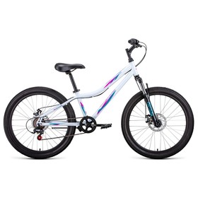 

Велосипед 24" Forward Iris 2.0 D, 2022, цвет белый/розовый, размер рамы 12"