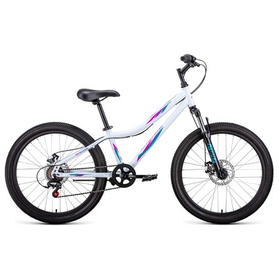Велосипед 24" Forward Iris 2.0 D, 2022, цвет белый/розовый, размер рамы 12"