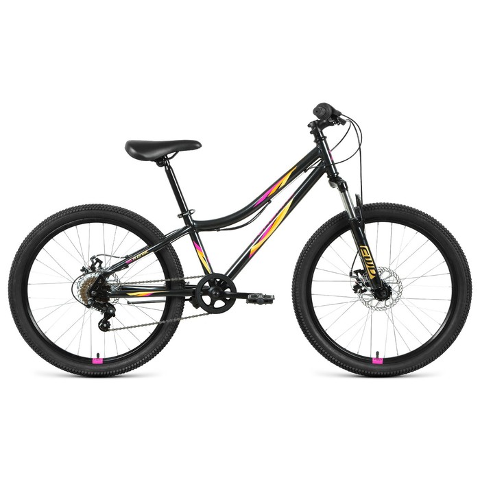 фото Велосипед 24" forward iris 2.0 d, 2022, цвет черный/розовый, размер 12"