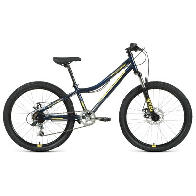 Велосипед 24" Forward Titan 2.0 D, 2022, цвет темно-синий/золотой, размер рамы 12"
