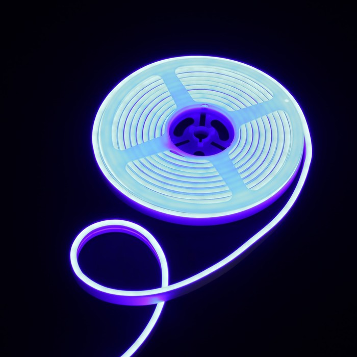 Гибкий неон General 6 × 12 мм, IP67, 5 м, SMD2835, 120 LED/м, 9,6 Вт/м, 12 В, свечение синее