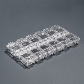 

Органайзер для декора, 12 ячеек, 13,2 × 7,5 × 1,4 см, цвет прозрачный