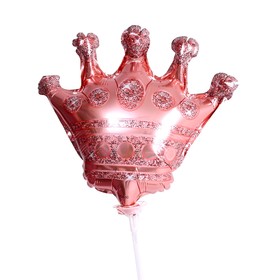 Шар фольгированный 15" "Корона", Розовое Золото