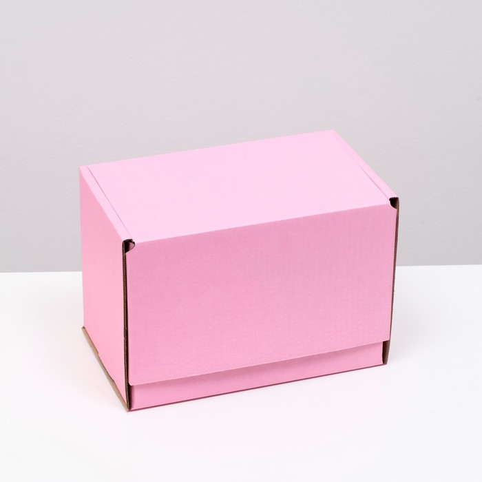 Коробка самосборная, розовая, 26,5 х 16,5 х 19 см,