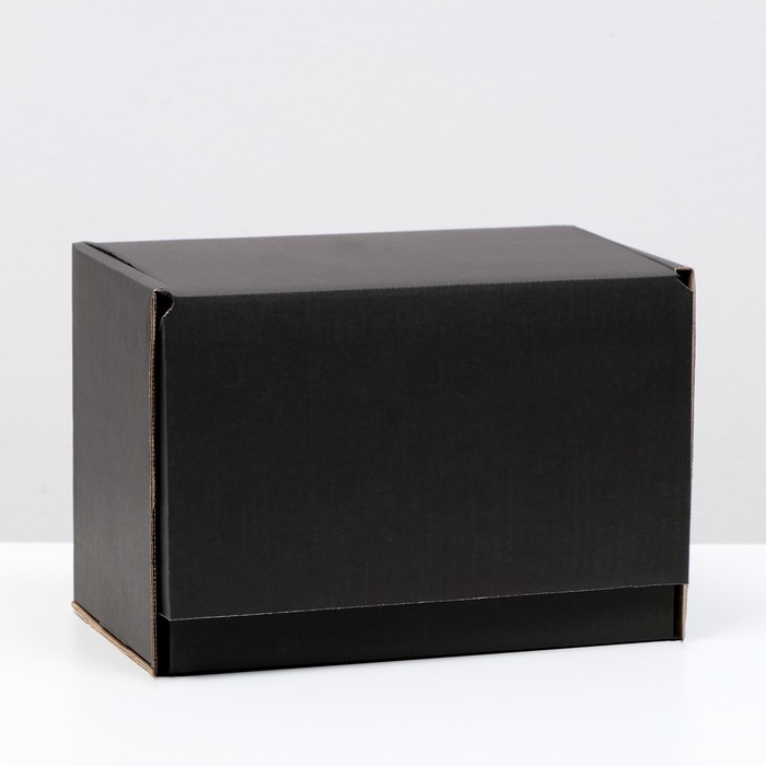 Коробка самосборная, черная, 26,5 х 16,5 х 19 см фото