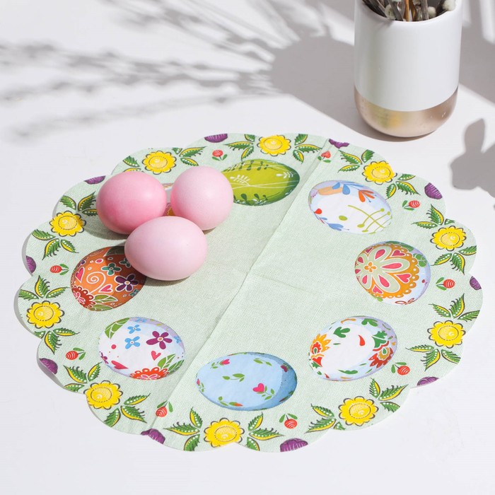 Салфетки бумажные " Art Bouquet Rondo" Декоративные яйца, 3слоя, 12 листов 7797517