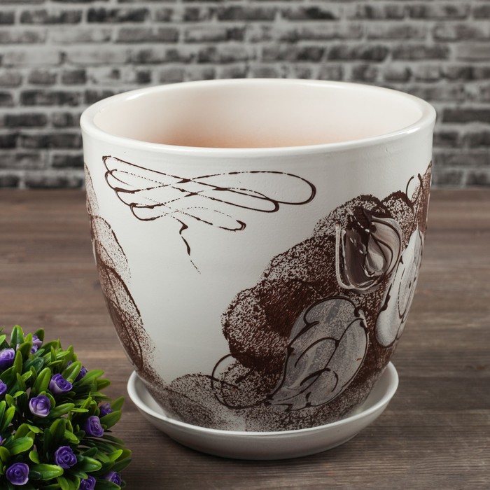 Кашпо "Пролеска" коричневое 2,5 л