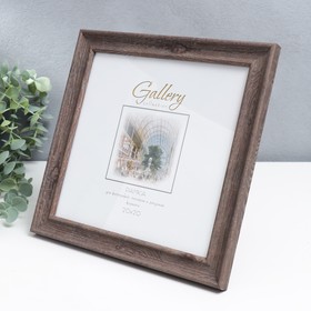 

Фоторамка пластик "Gallery" 20х20 см коричневый (пластиковый экран)