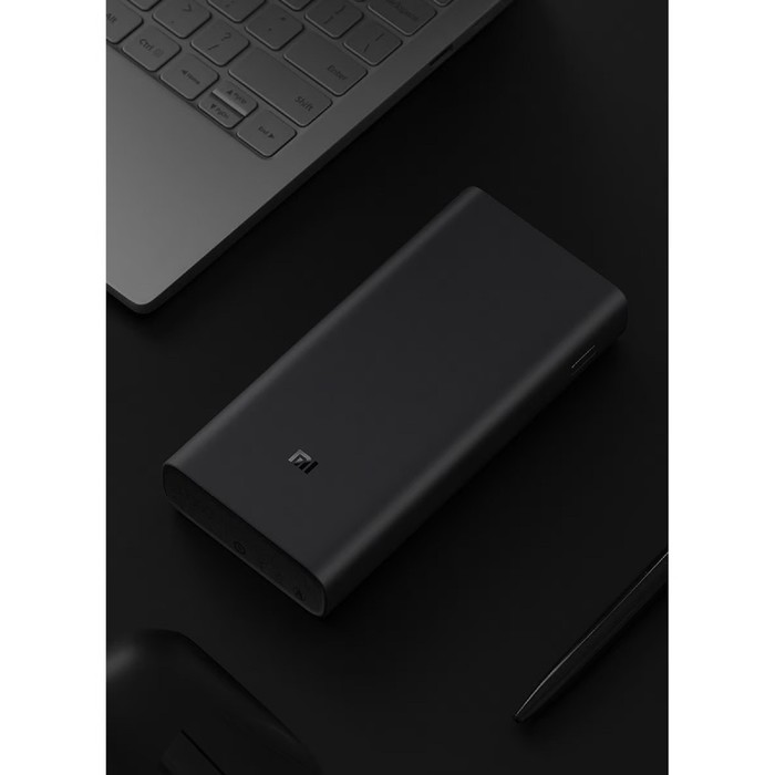 Внешний аккумулятор Xiaomi Mi 50W, 20000 мАч, 2 USB, Type-C, 3А, индикатор, черный внешний аккумулятор xiaomi mi 50w 20000 мач 2 usb type c 3а индикатор черный