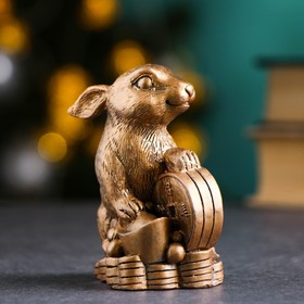 

Фигура "Кролик на деньгах" состаренная бронза, 9х8х5см