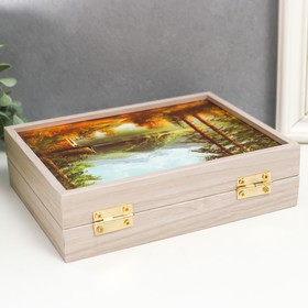 

Шкатулка "Сторожка в лесу" 18,5х14 см