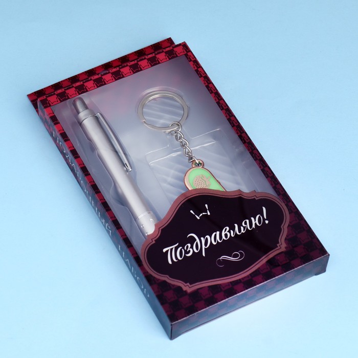 фото Набор подарочный 2в1 (ручка, брелок скейт) микс