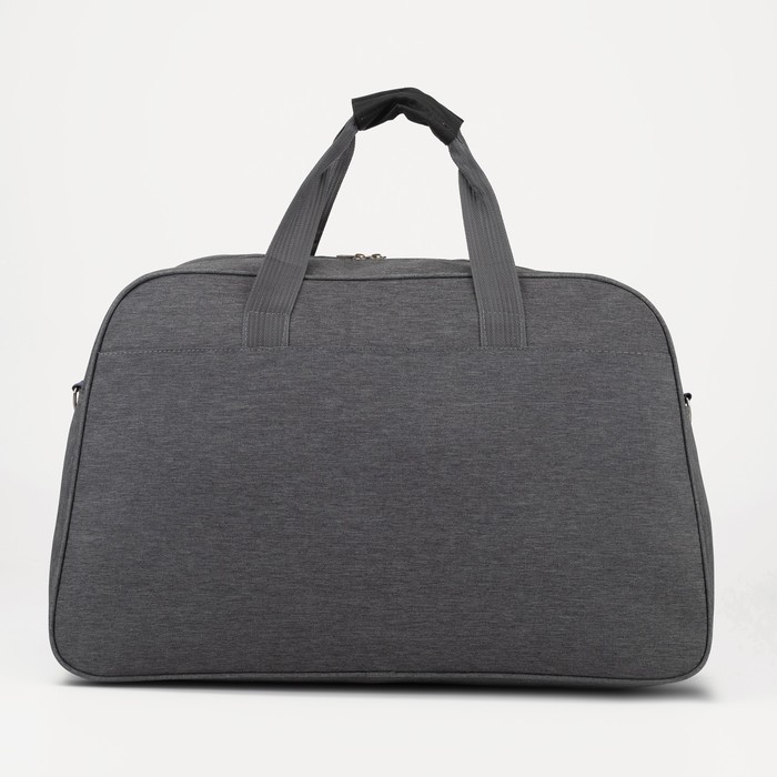 фото Сумка спортивная, отдел на молнии, наружный карман, длинный ремень, цвет серый