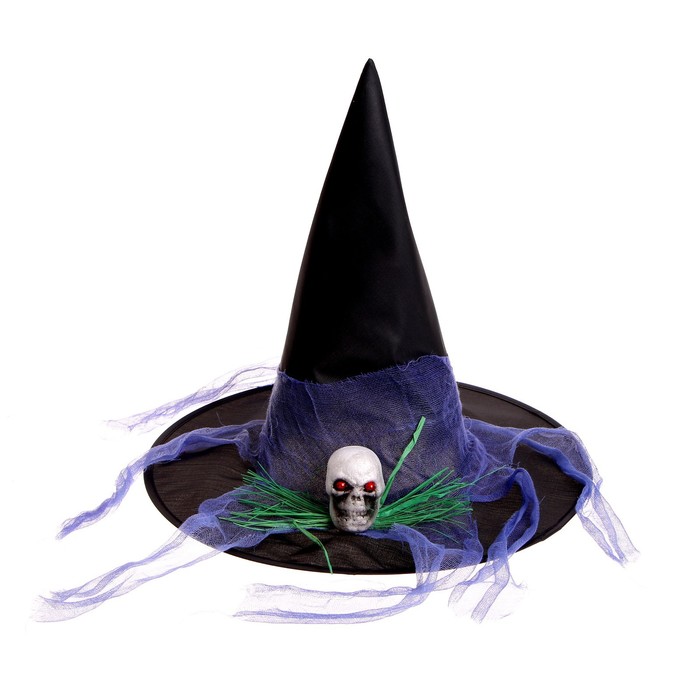 фото Карнавальная шляпа "ведьма", цвета микс страна карнавалия