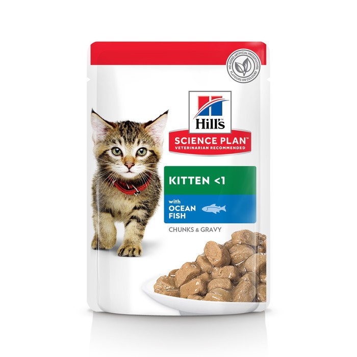 

Влажный корм Hill's SP Cat для котят, кусочки рыбы в соусе, 85 г