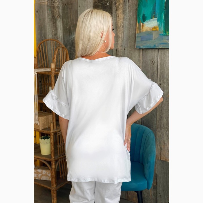 Туника (футболка) женская 9073, белый, р-р 48