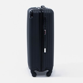 

Чемодан сред 24", 45*25*59, отд на молнии, код замок, 4 колеса, черный