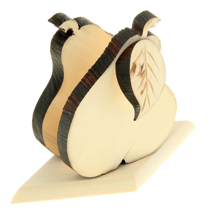Салфетница деревянная "Груша", микс
