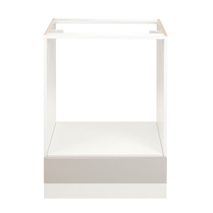 Шкаф напольный для духового шкафа Мальма, 600х580х820, Светло-серый/Белый