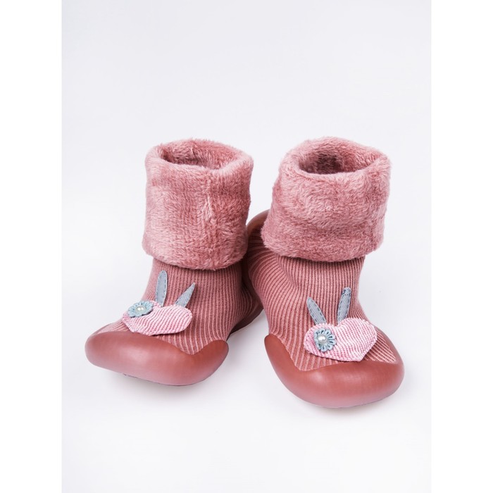 Ботиночки-носочки детские First step lil puff, размер 22, цвет розовые