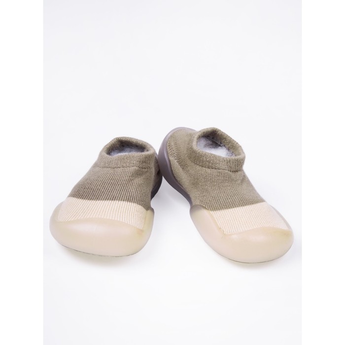Ботиночки-носочки детские First step pure, размер 22, цвет хаки