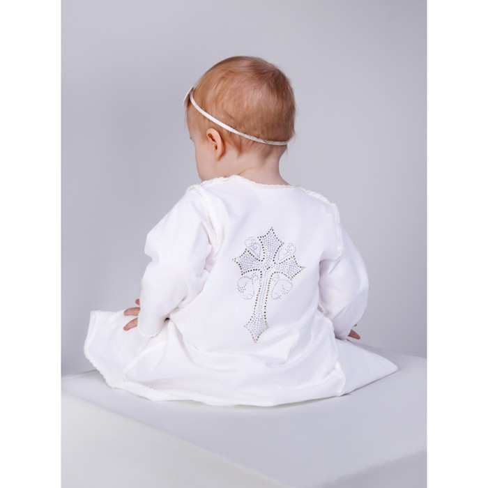Крестильная рубашечка детская Beautiful angel, рост 56-62 см, цвет белый