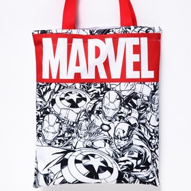 

Сумка текстильная "MARVEL", 31*1*40,5см, отдел без молнии, без подклада , белая