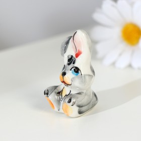 

Сувенир "Заяц с ухом" цвет, гжель, 4,5х2 см