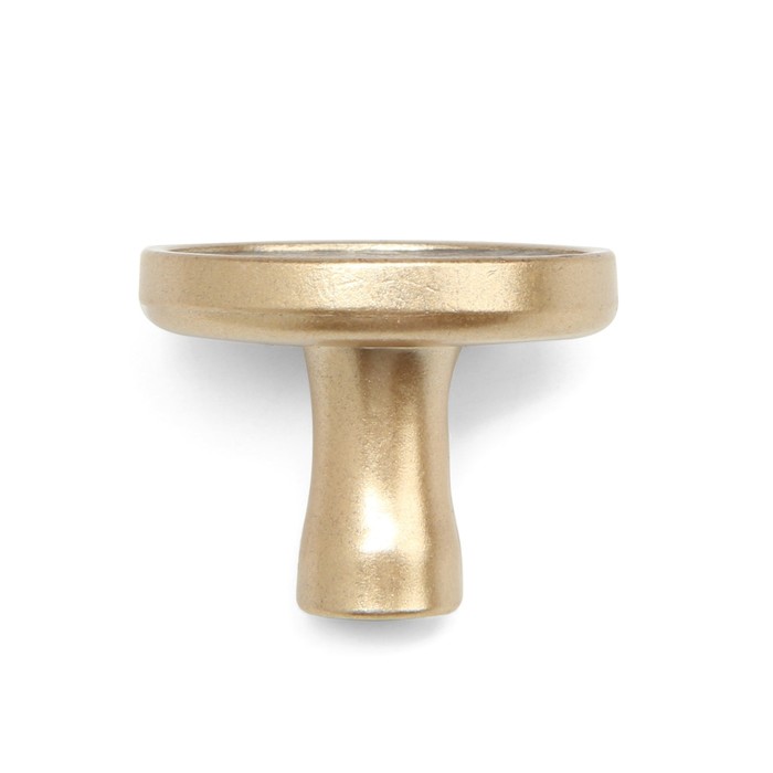 Ручка-кнопка CAPPIO, РК103, d=33 мм, пластик, цвет матовое золото
