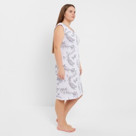 

Ночная сорочка женская, чёрно-белый принт, размер 52