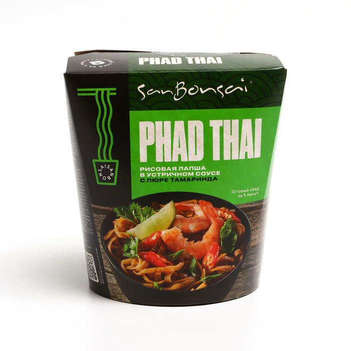 

Лапша рисовая PHAD THAI в устричном соусе с пюре тамаринда SanBonsai 123г