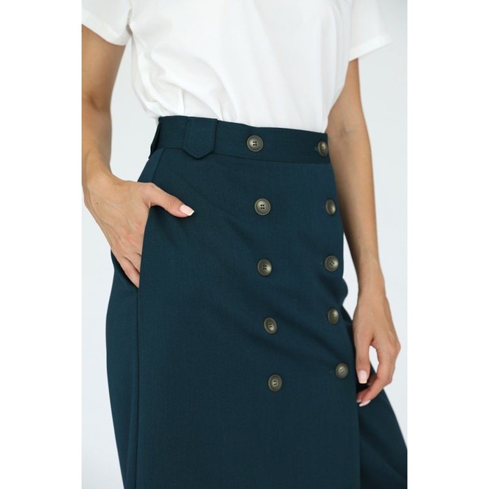 фото Юбка из костюмной ткани с пуговицами по переду, размер 42 looklikecat