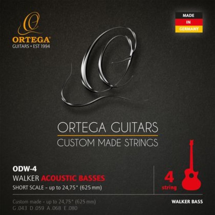 Комплект струн для акустической бас-гитары ODW-4 D-Walker посеребренные, 43-80