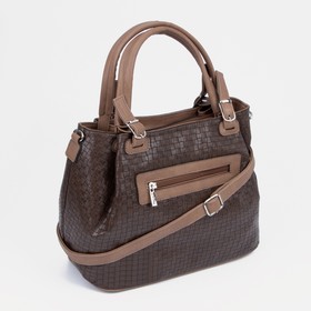 

Сумка-тоут на молнии, цвет коричневый