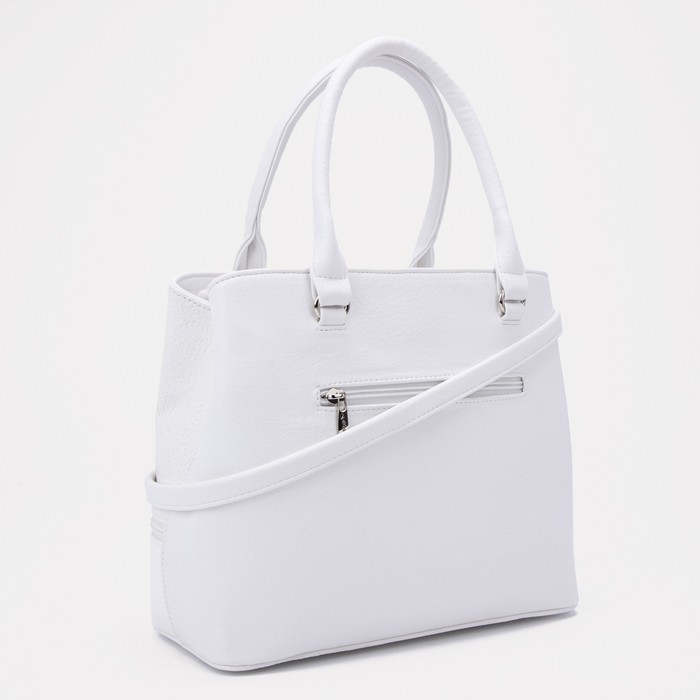 

Сумка-тоут на молнии, цвет белый