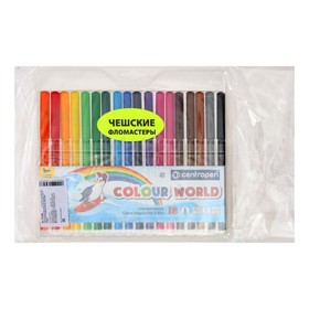 

Фломастеры 18 цветов, Centropen 7550/18 ТП Colour World, линия 1.0 мм